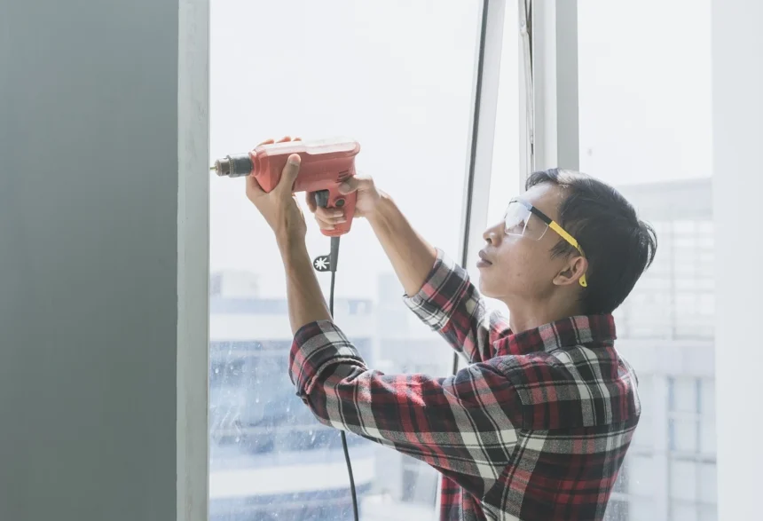 nail ricocheting off safety glasses