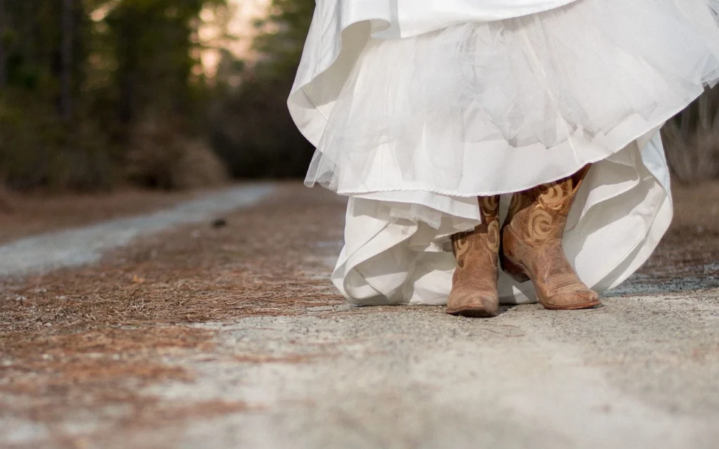 Denim cowboy boots