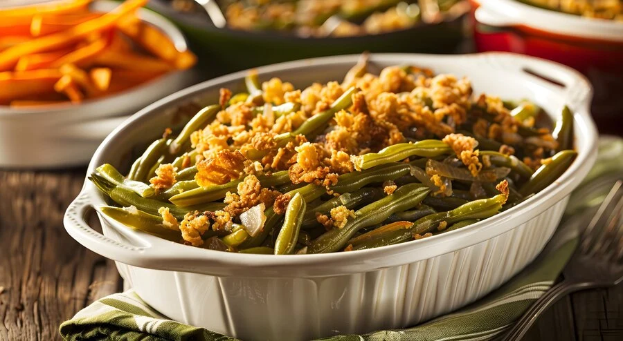 smothered green beans and smoked sausage